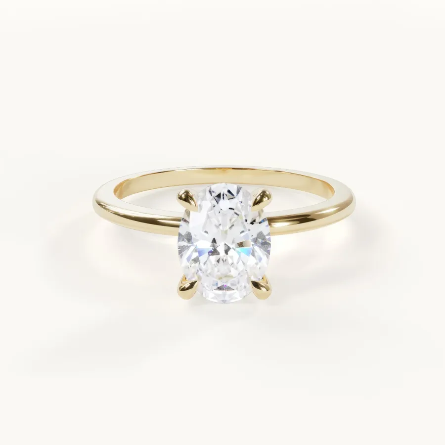 Elegance ovaler Solitär Ring