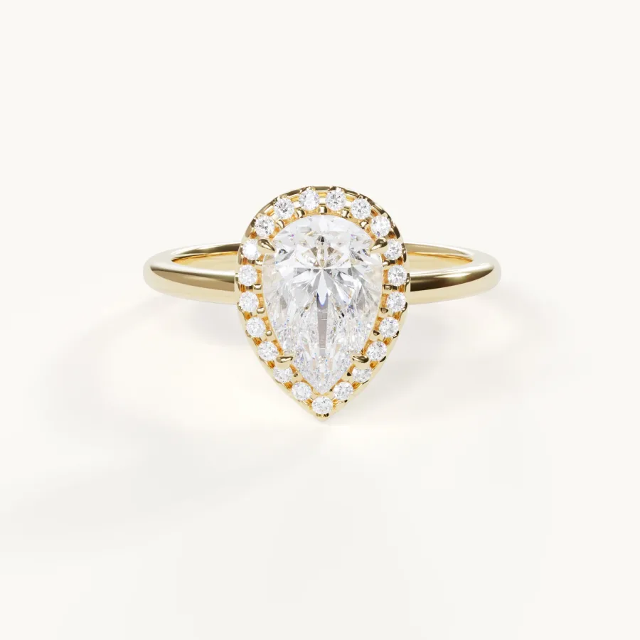 Vrai Amour Tropfen Halo Ring
