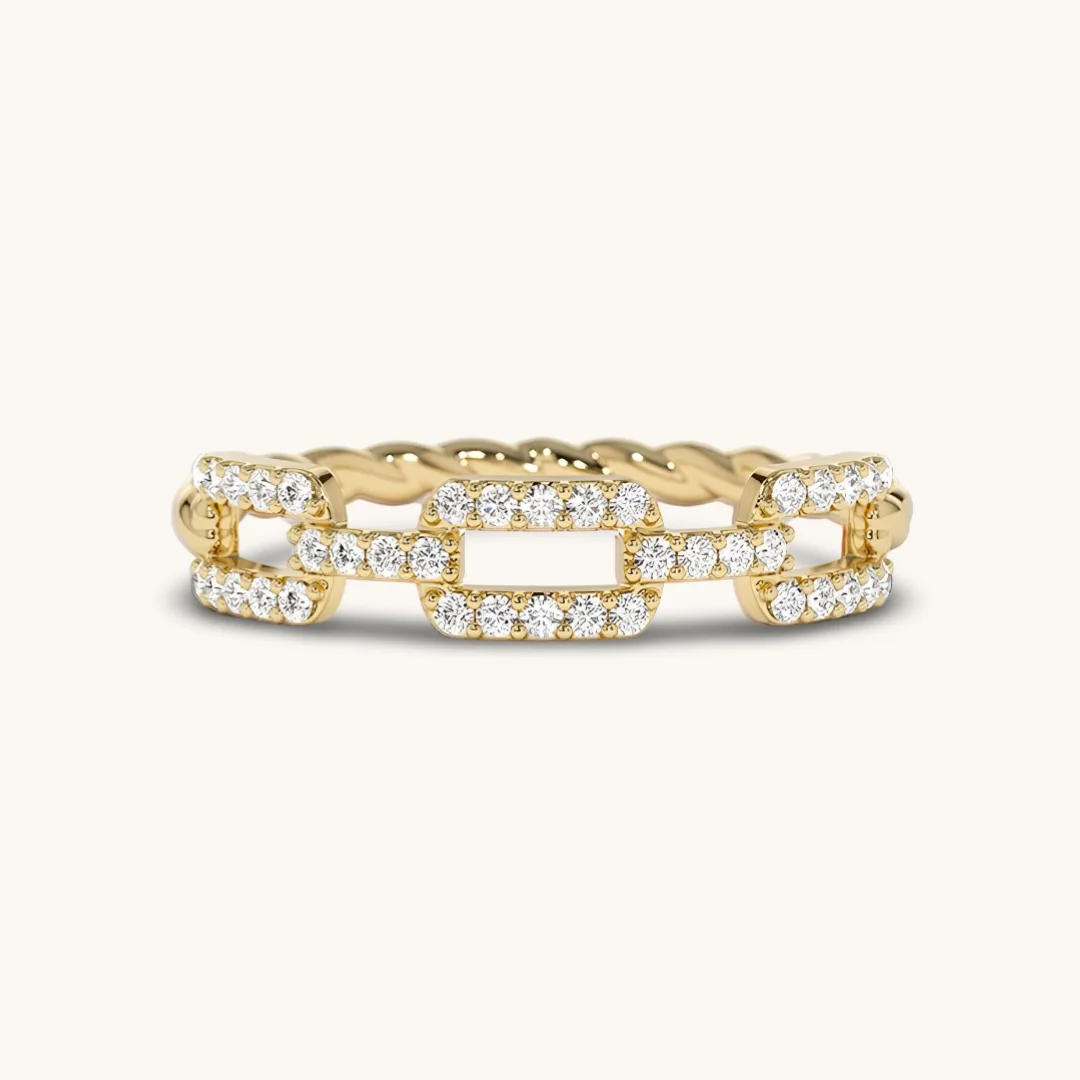 Diamond chain link ring Velur