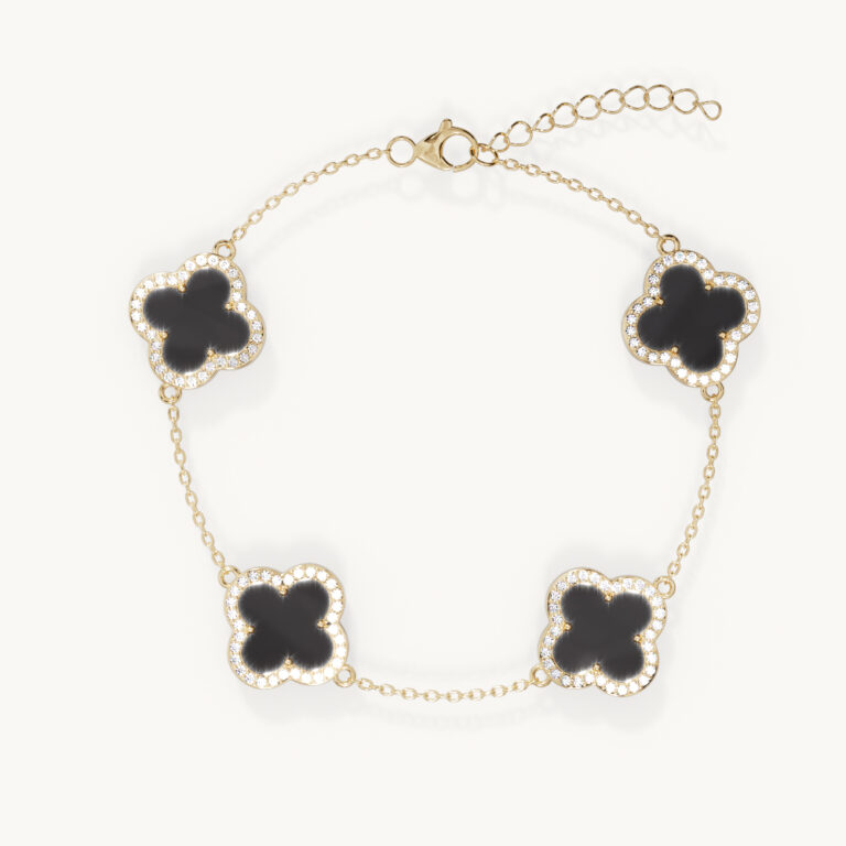 Klaverbladarmband van Velur. Diamanten klaverarmband