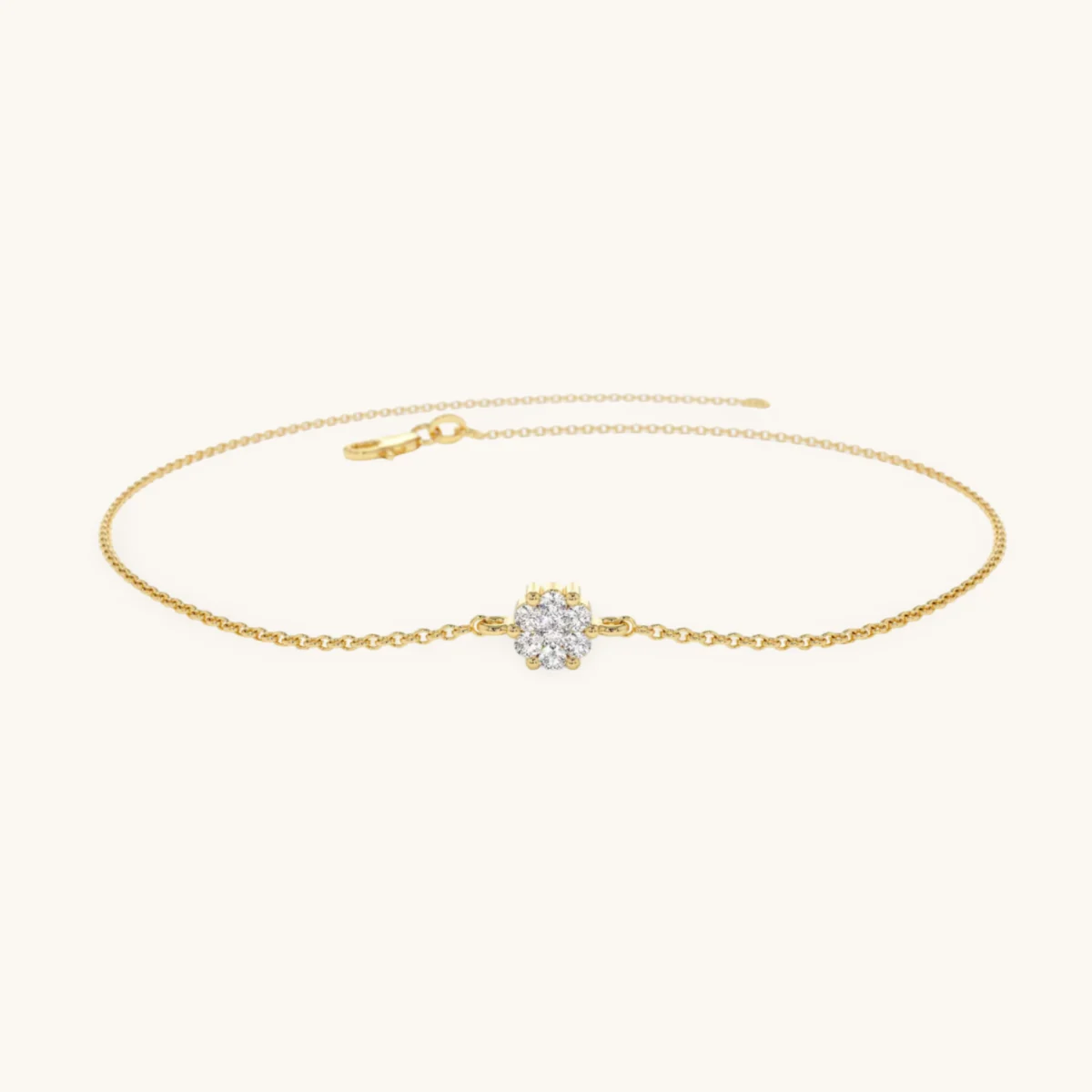 Diamant Armband aus Gold mit Moissanite