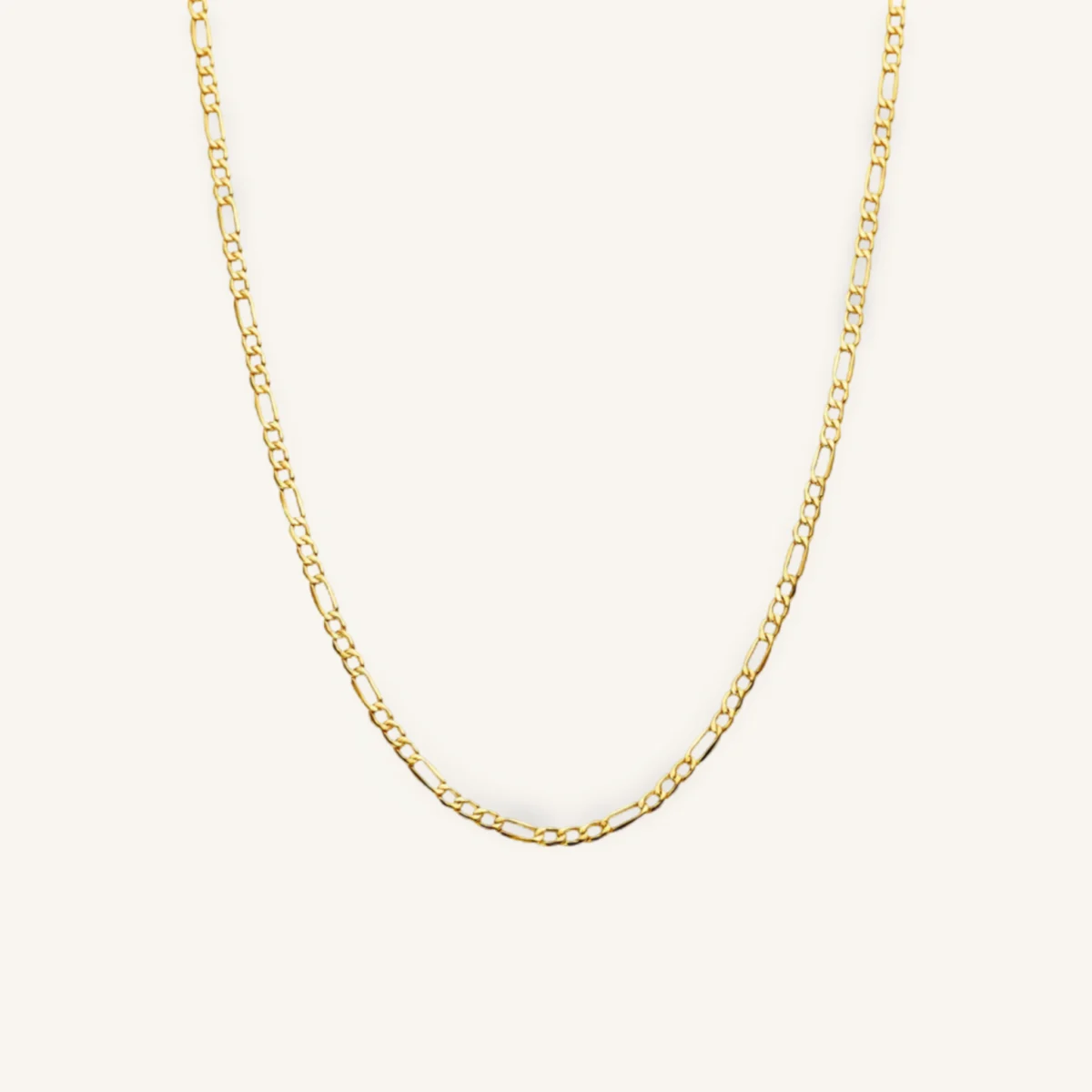 Figaro Gold Kette aus 585er Gold. Feine Gold Kette 2mm