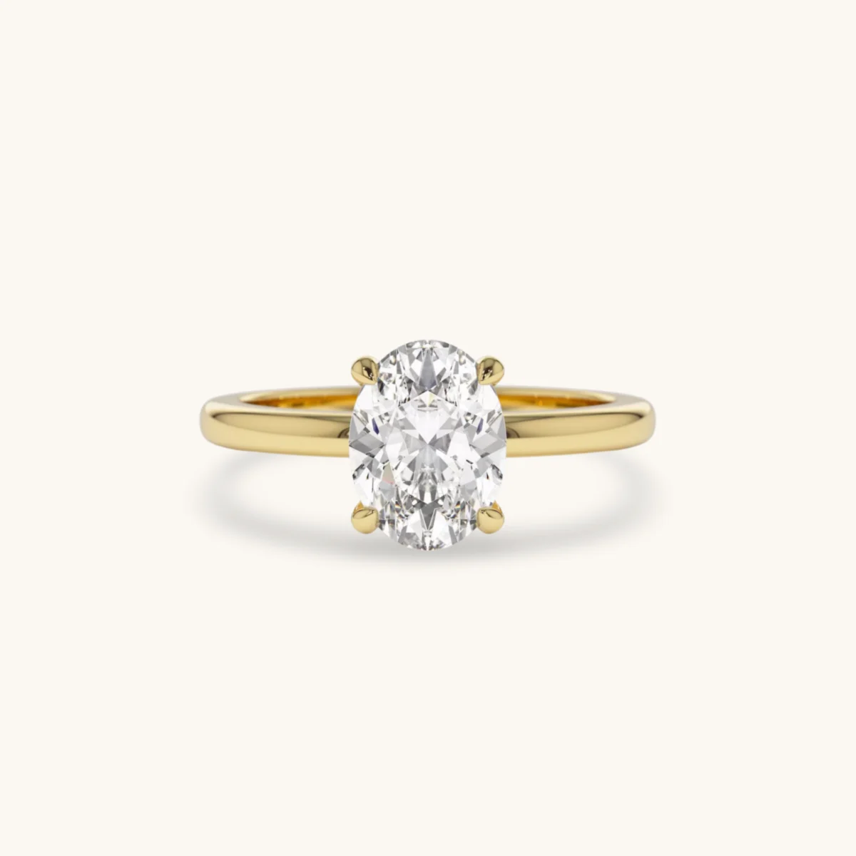 Moissanit Verlobungsring aus 14k Gold und Moissanite Diamant. Hailey Biebers Verlobungsring