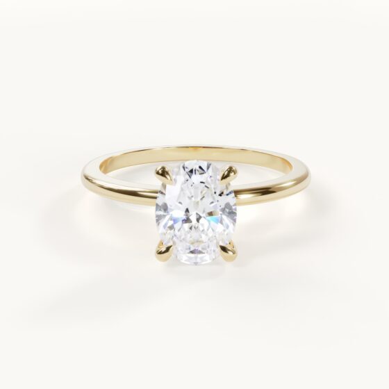 Homepage NEW disign 4 Elegance — Oval Solitaire Engagement Ring by Velur (main image)