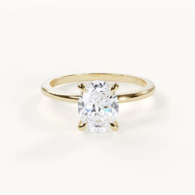 Elegance — Solitär Oval Verlobungsring von Velur als Hauptansicht
