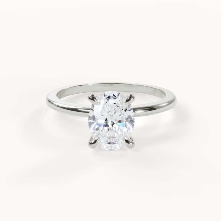 Elegant silver ring with a diamond by Velur