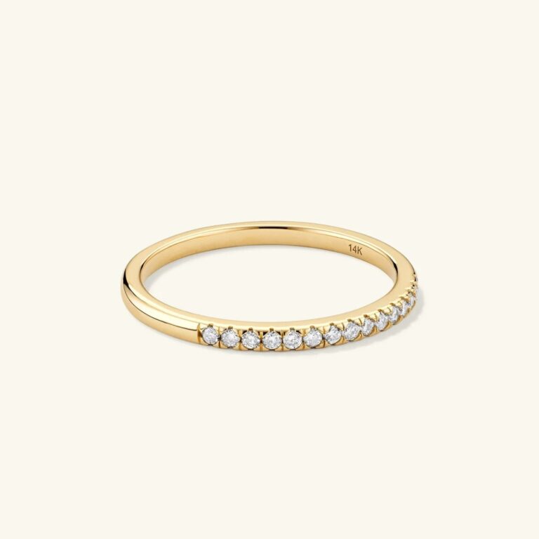 Élise – Pavé Half-Eternity-ring van massief goud | Velur