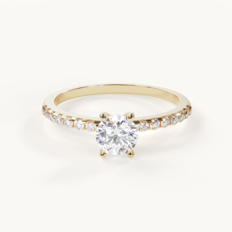 Elegant gold ring with diamonds by Velur