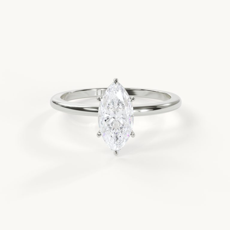 Rêverie Marquise Solitaire Ring, 1 ct, White Gold – Engagement Ring by Velur