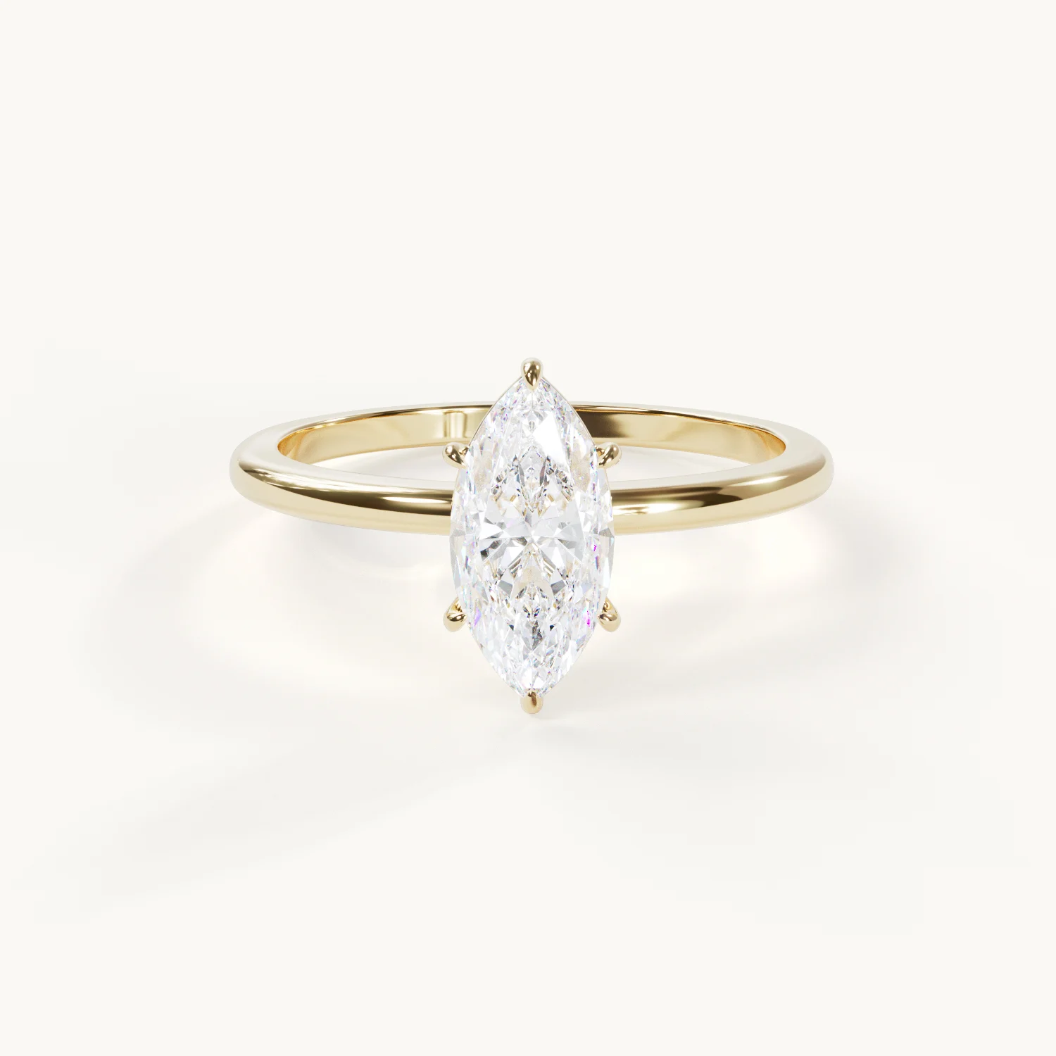 Rêverie Marquise Solitaire Ring, 1 ct, Yellow Gold – Engagement Ring by Velur