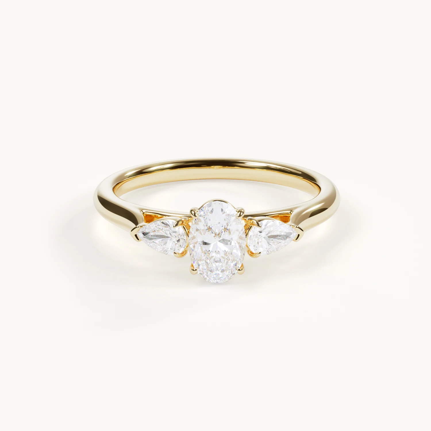 Trinité – Trilogy Engagement Ring - Yellow Gold, 0.5 ct.