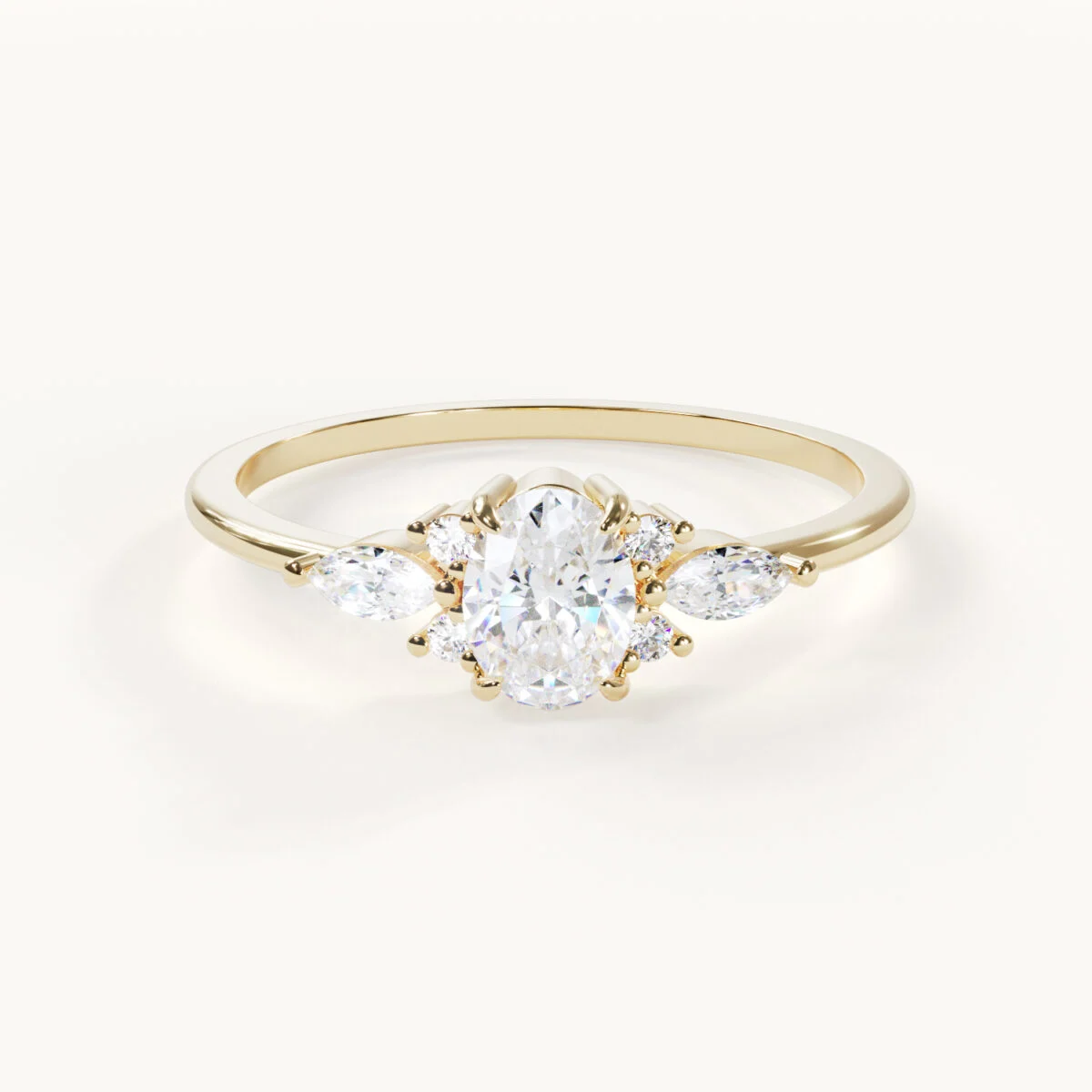 Muse Lumière Ring mit Lab-Grown Diamant in Gelbgold