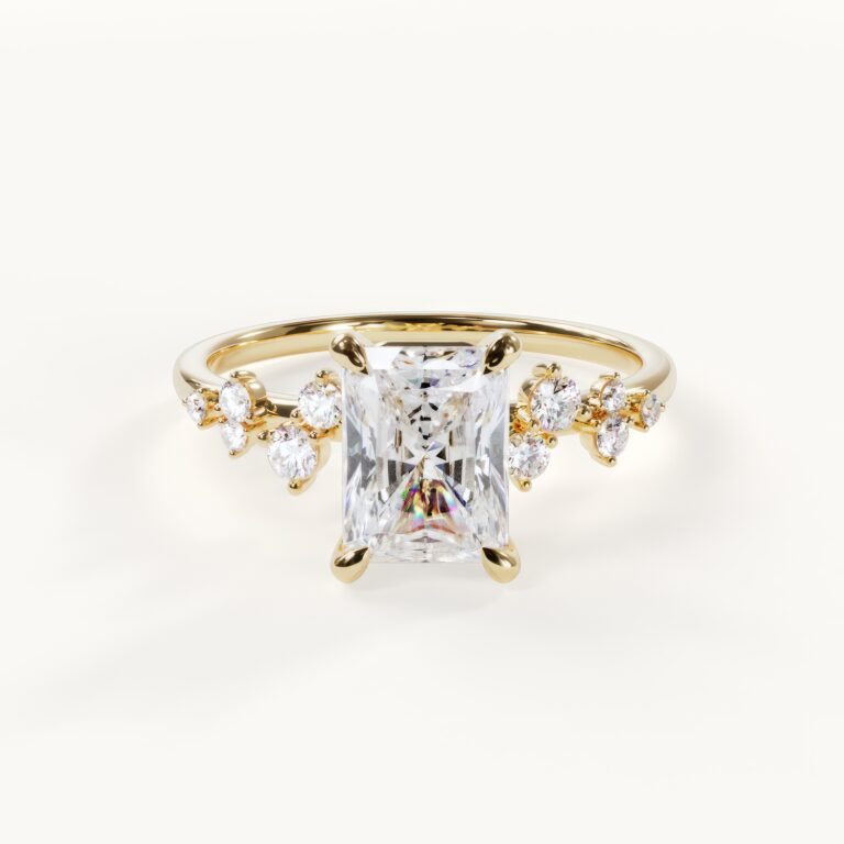 Elegante gouden ring met diamanten.