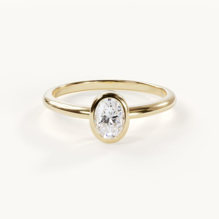 Elegante gouden ring met diamant
