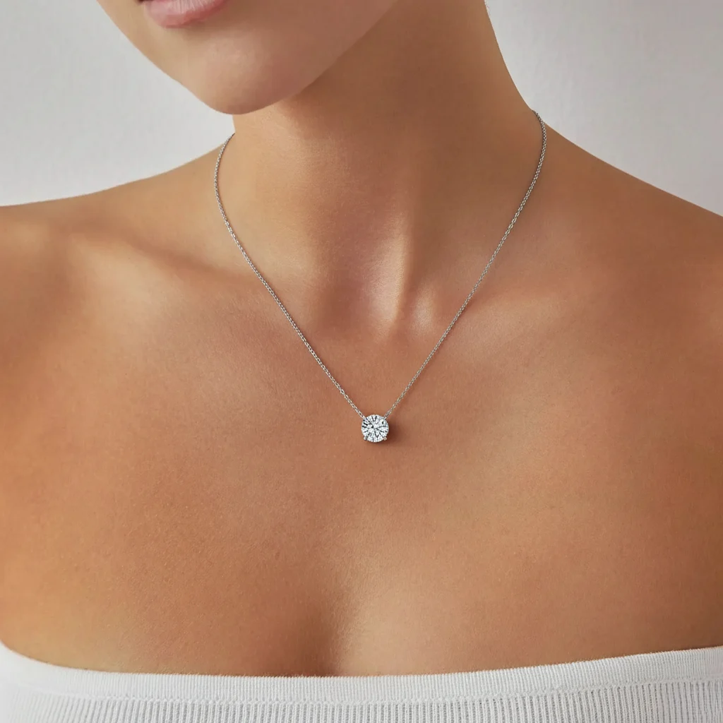 Rundschliff Moissanit Schmuck Set
