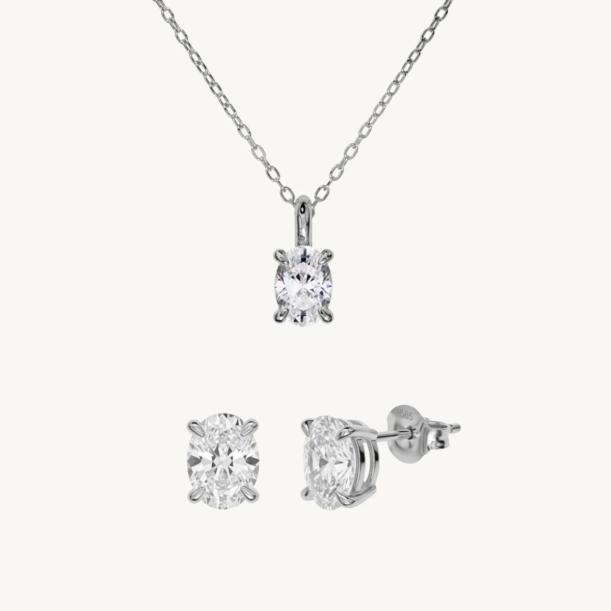 Diamond jewellery set