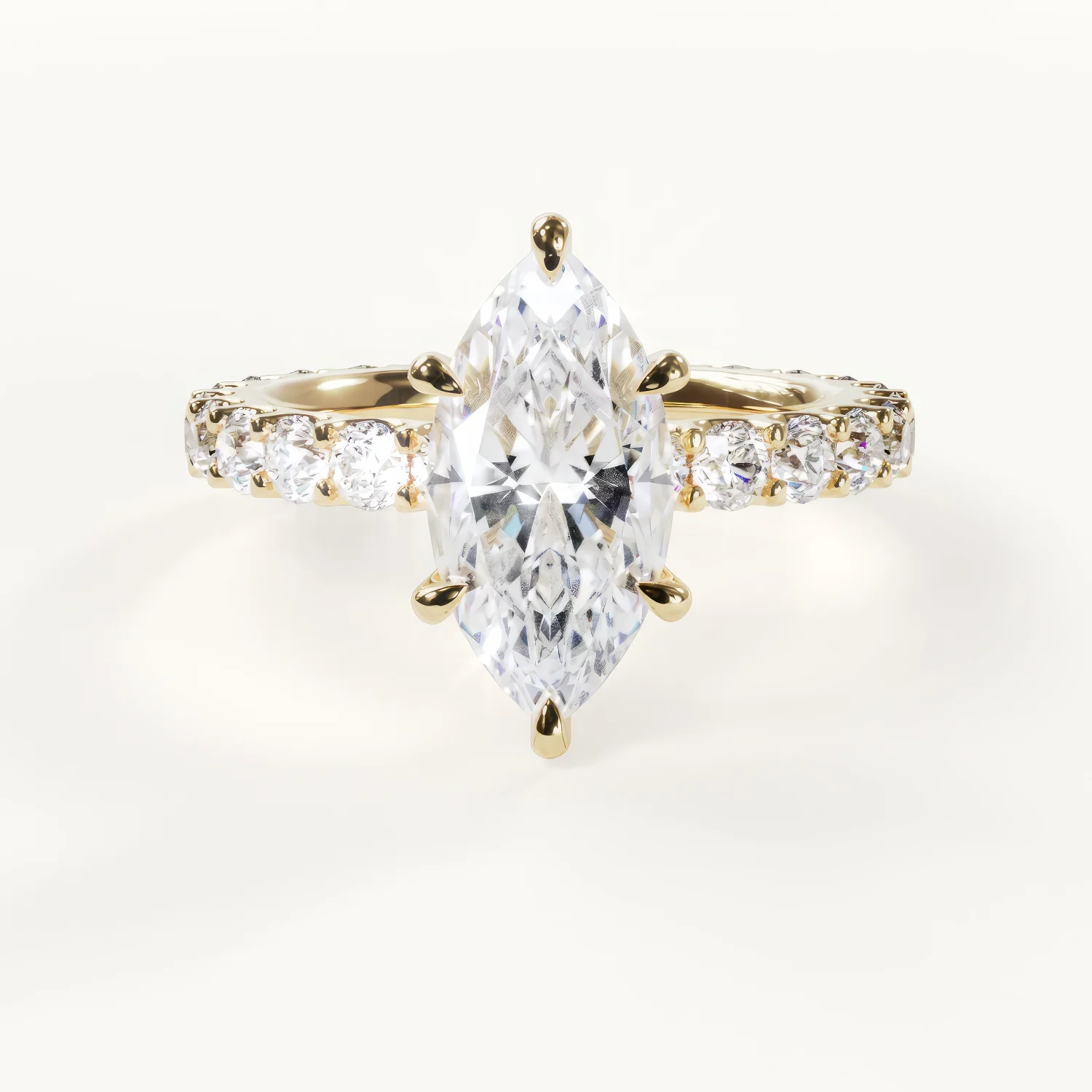 R&ecirc;verie Eternity Band Marquise Ring in Gelbgold von Velur