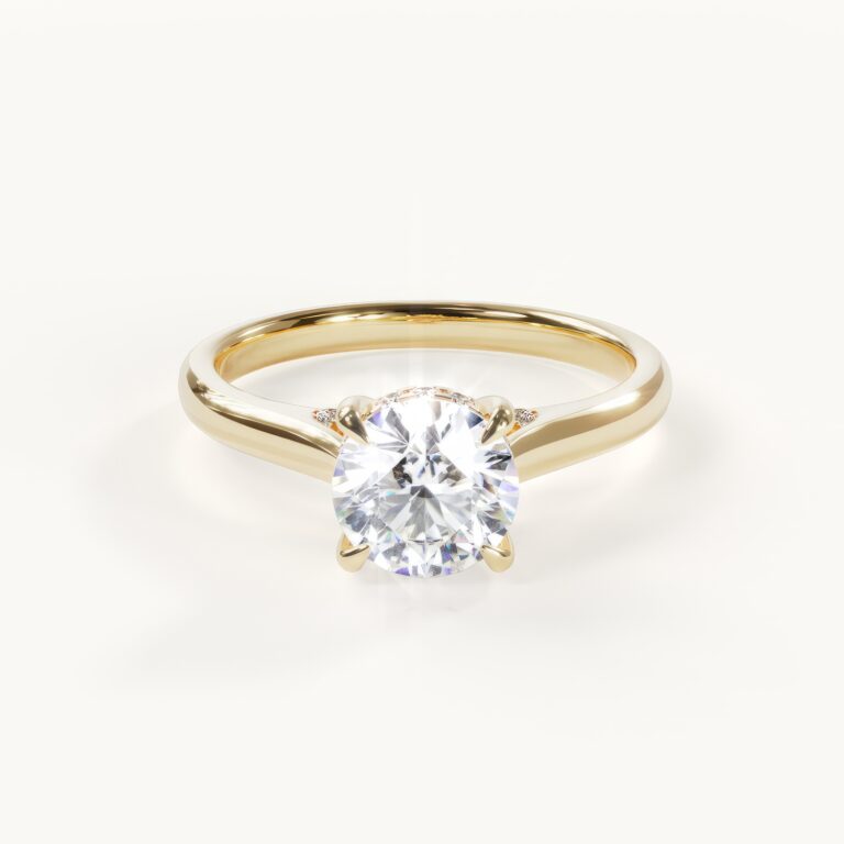 Elegante gouden ring met diamant