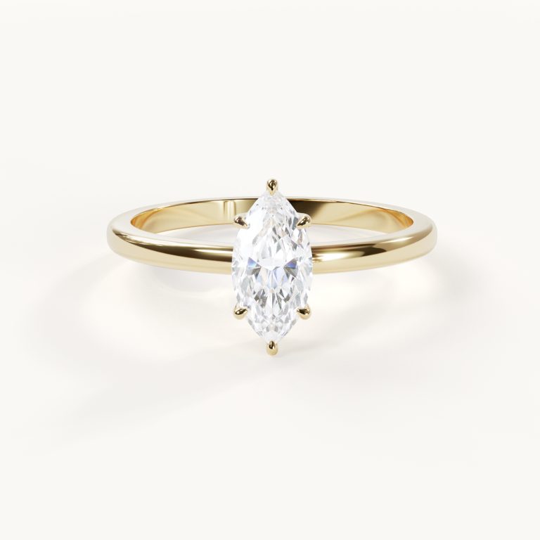 Rêverie Lumière Marquise verlovingsring 0,5 karaat in geelgoud – Lab-diamant van Velur
