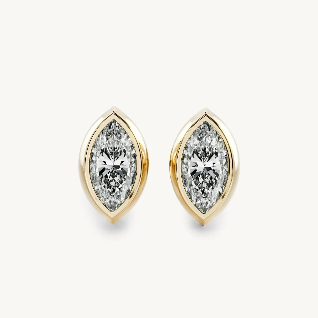 Rêverie - Marquise Bezel Stud Earrings