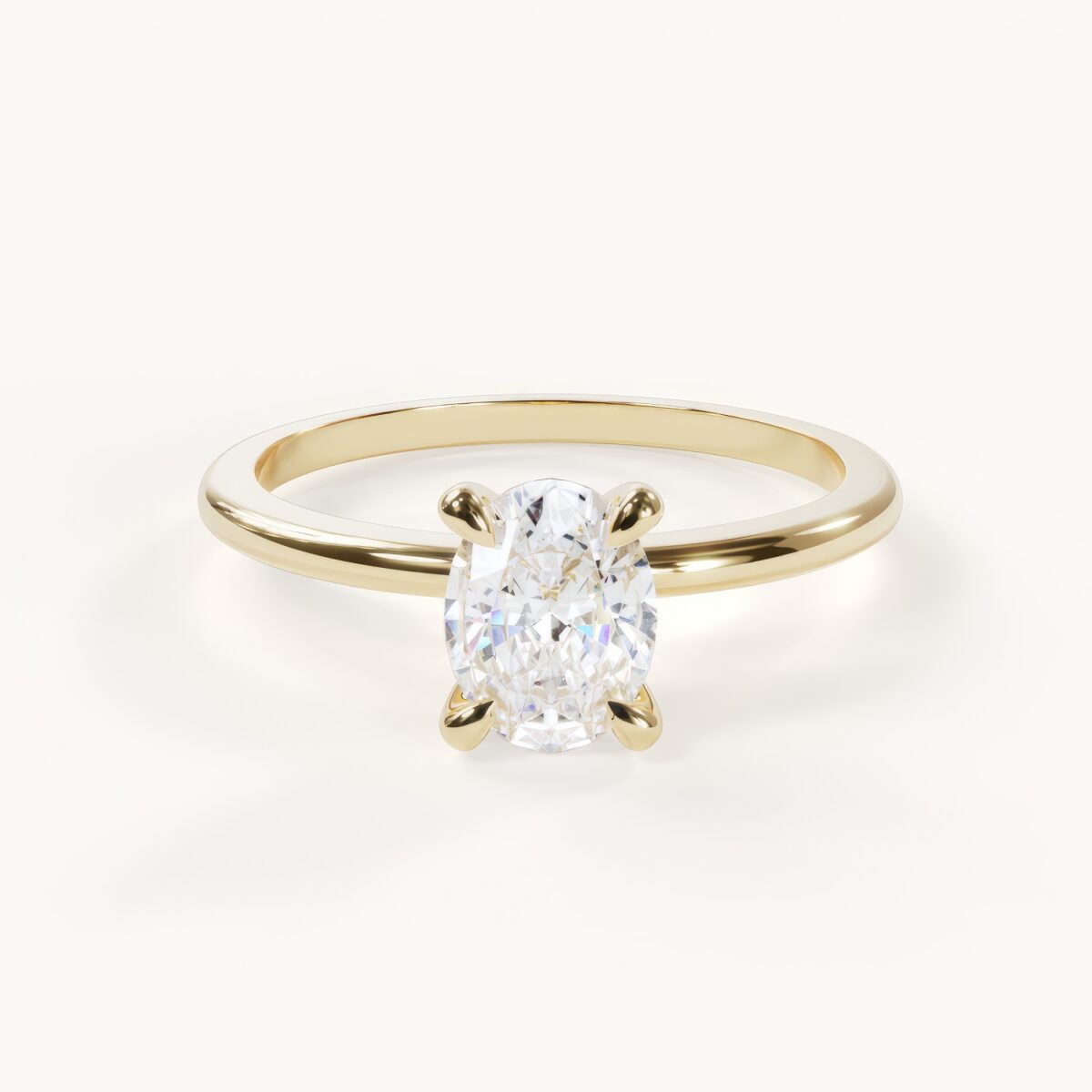 Elegance Solitär Oval Verlobungsring