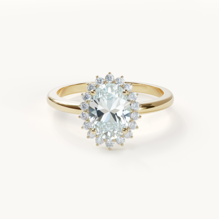 Elegante ring met een ovale edelsteen