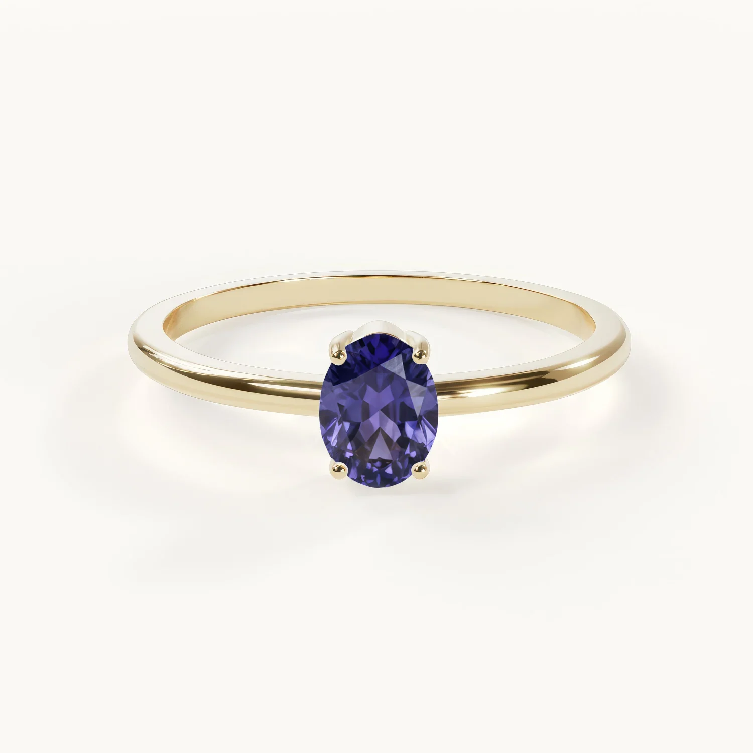 Velur Muse Aurora Geburtsstein Halo Ring mit Tansanit in Gold