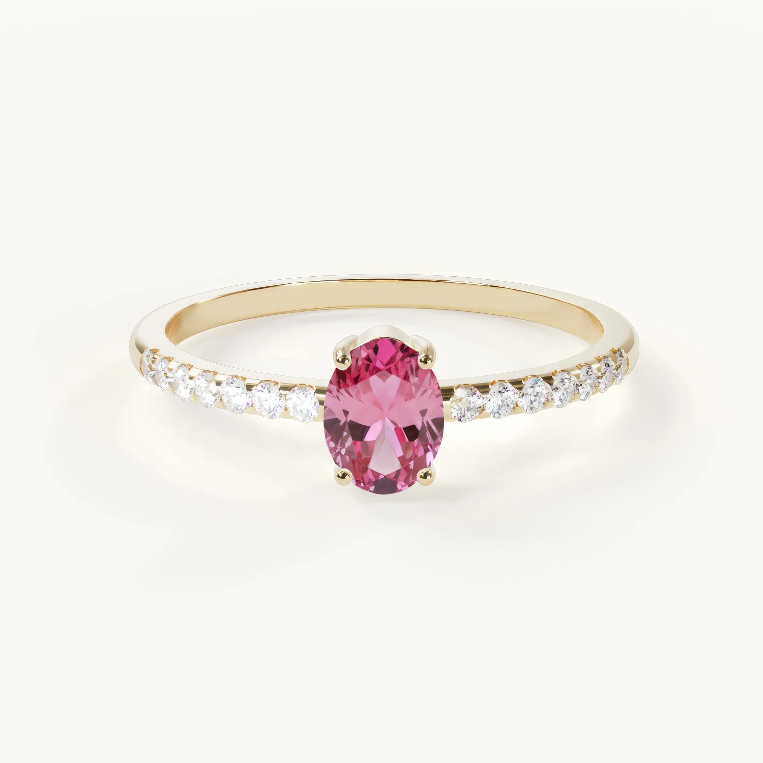 Velur Aveline Éternité Birthstone Ring with Tourmaline in Gold