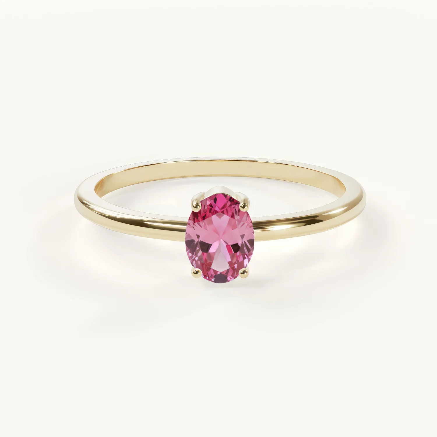 Velur Muse Aurora Birthstone Halo Ring with Tourmaline in Gold