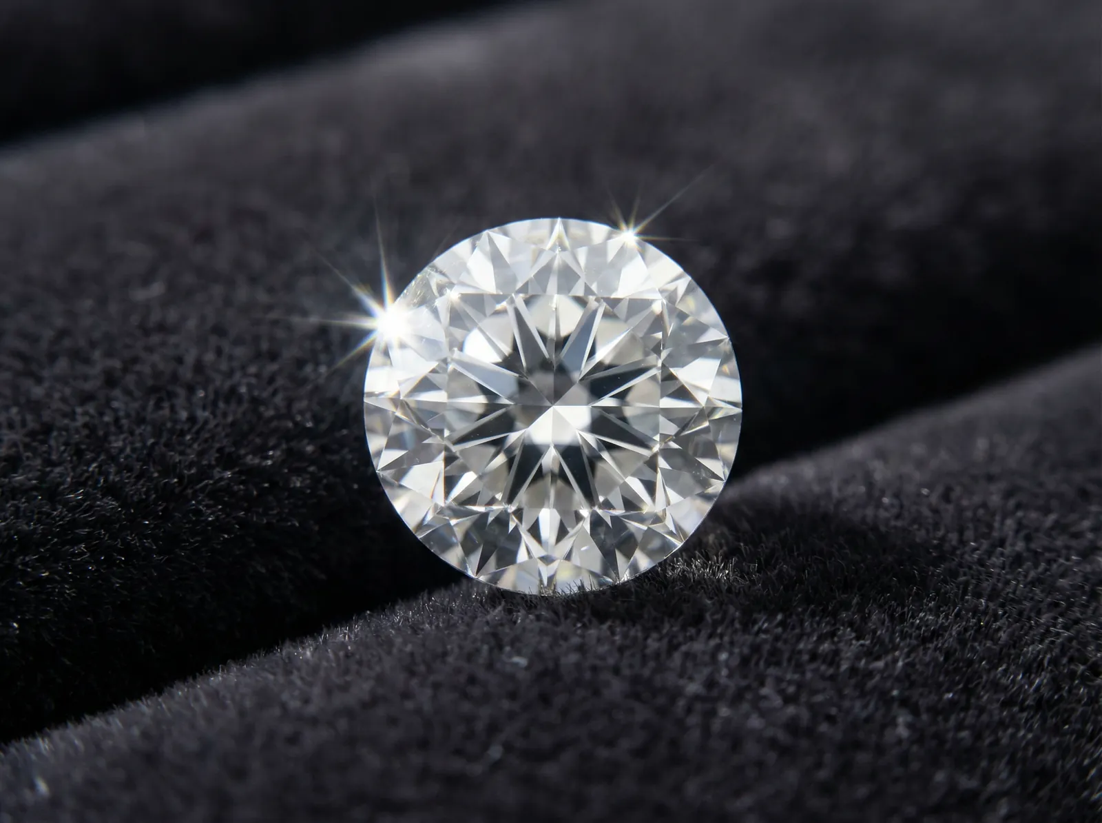 Lab-Diamant mit klassischer weißer Brillanz und klaren Lichtreflexen