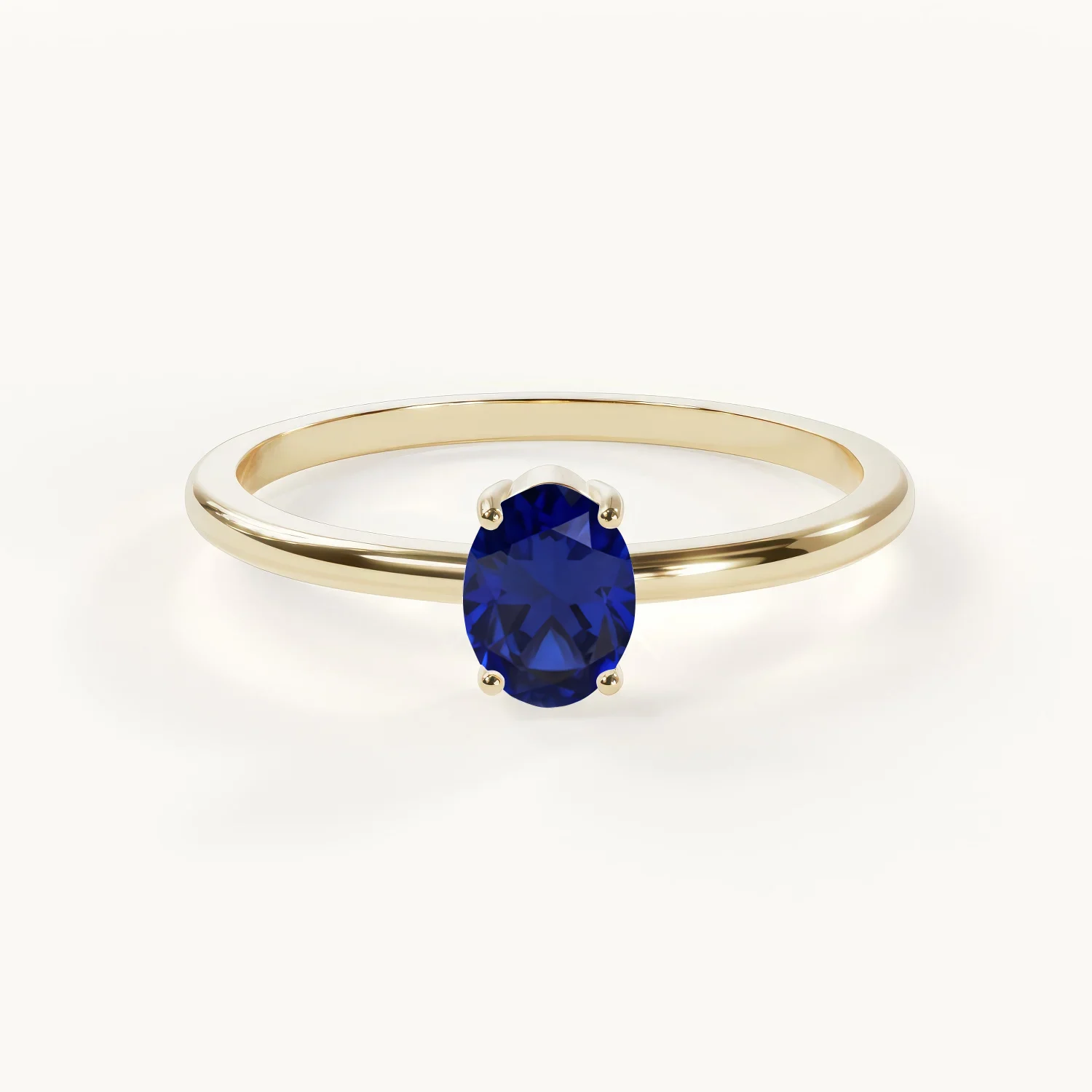 Velur Muse Aurora Geburtsstein Halo Ring mit blauem Saphir in Gold