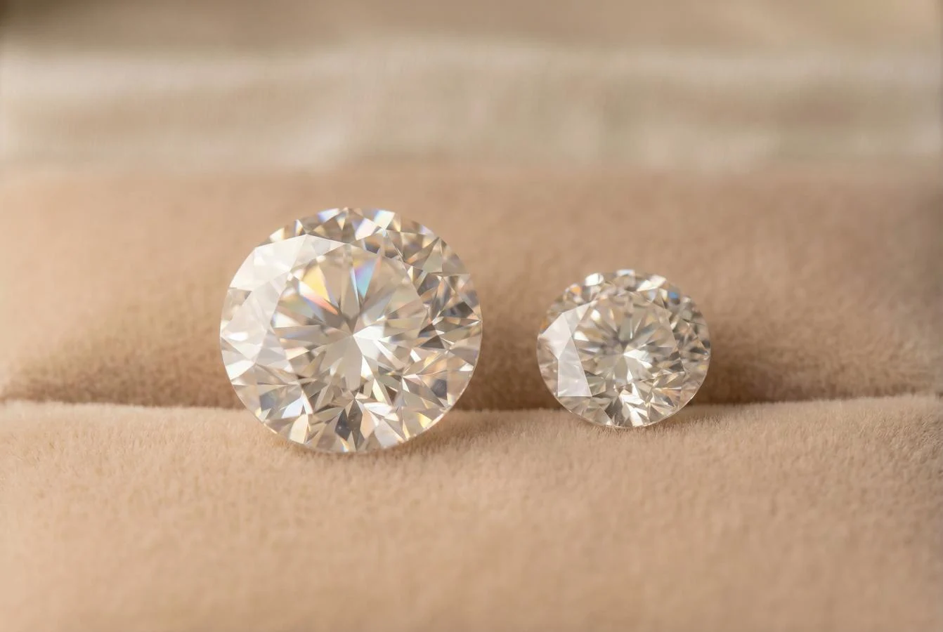 Größenvergleich: 1 Karat vs 2 Karat Lab-Diamant – Preisvorteil visualisiert