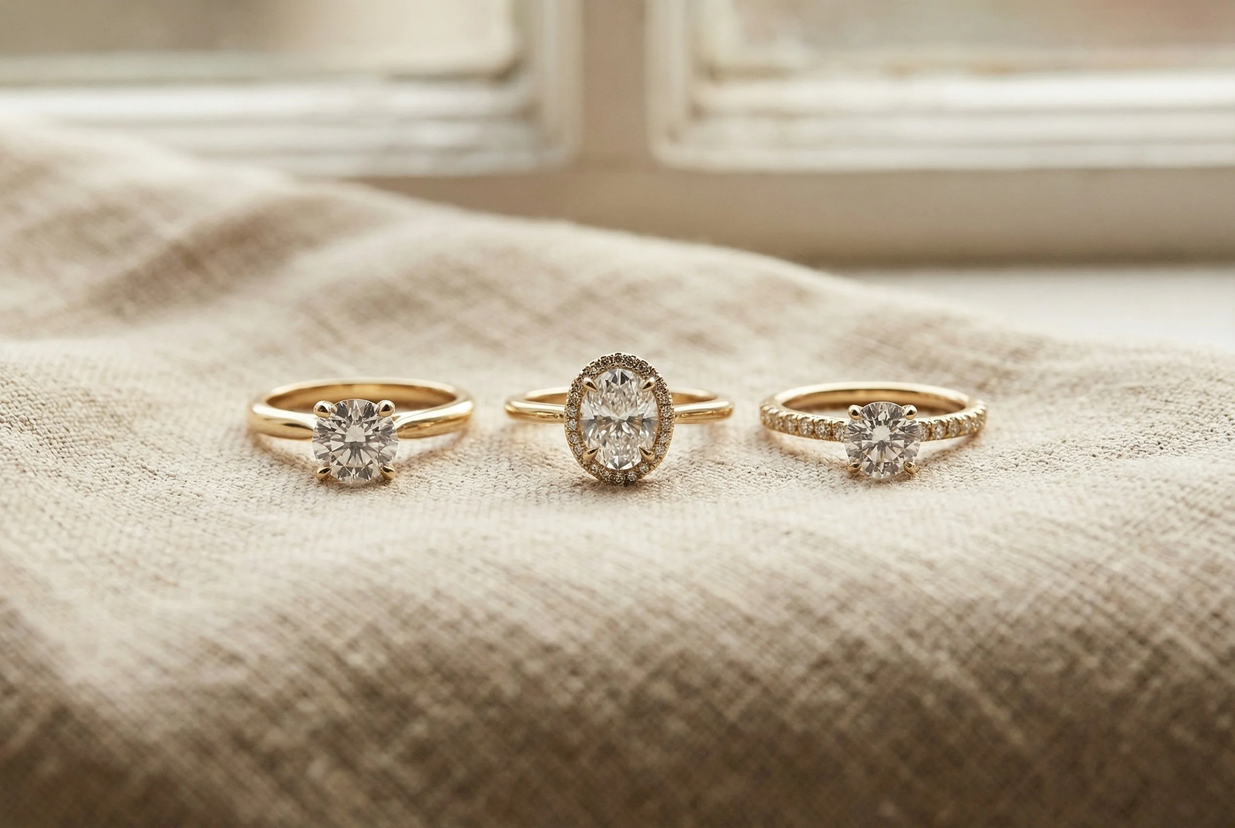 A Comparison of Three Types of Ring Settings—Solitaire, Halo, and Pavé Engagement Rings
