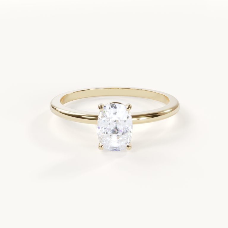 Liorée – Elongated Cushion verlovingsring – Ovale verlovingsring van massief goud | Velur