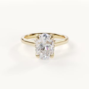 Productvideo van Rêverie Florale - Ovale solitaire ring met tulpvormige zetting