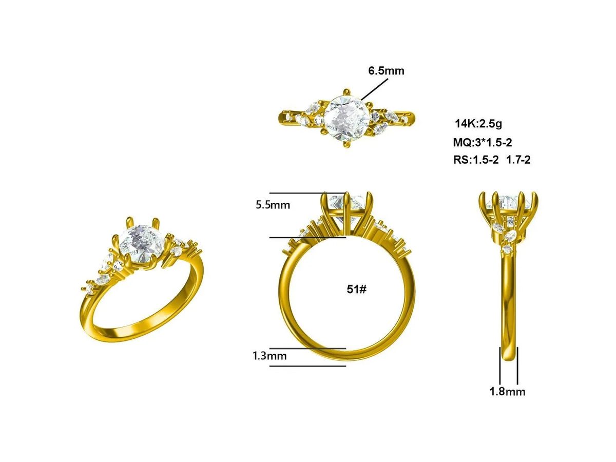 Floral custom-made engagement ring with moissanite and accent stones by Velur