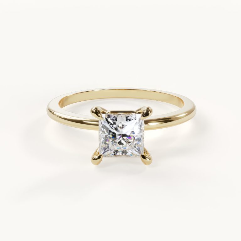 Mira Vérité – Princess Solitaire-ring – Princess-verlovingsring van massief goud | Velur