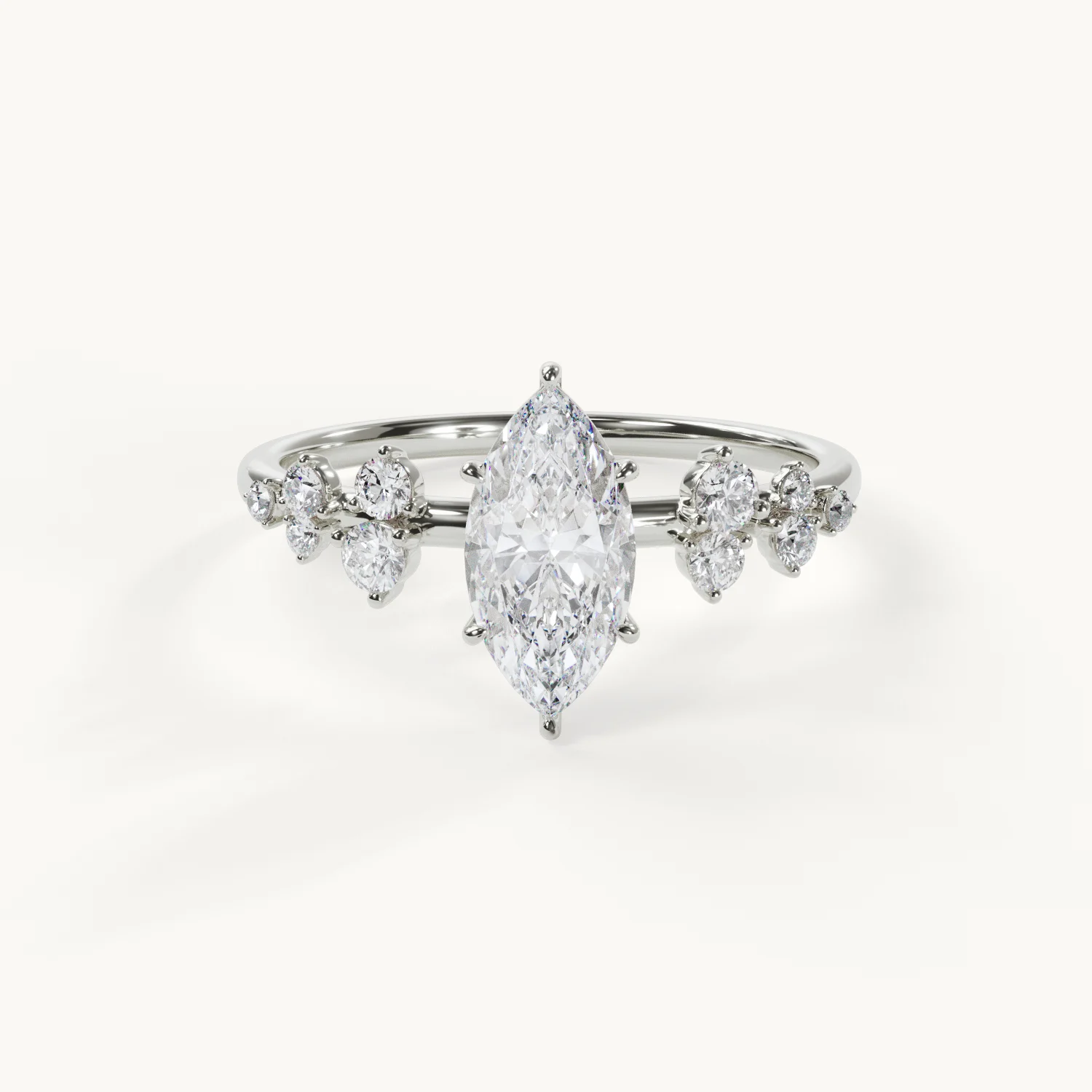 Florentine 1 ct Weißgold – Verlobungsring von Velur