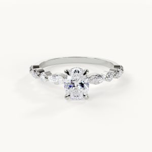Product Video for Lumière Petite - Oval Ring with Accent Stones
