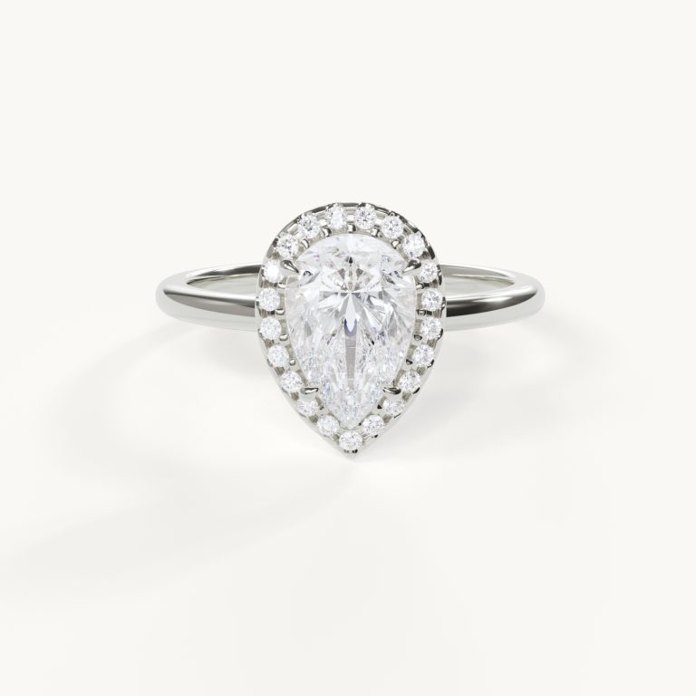 Vrai Amour Halo Engagement Ring by Velur
