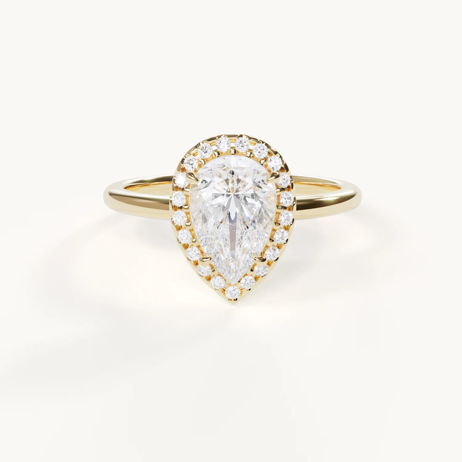 Vrai Amour Halo Engagement Ring by Velur