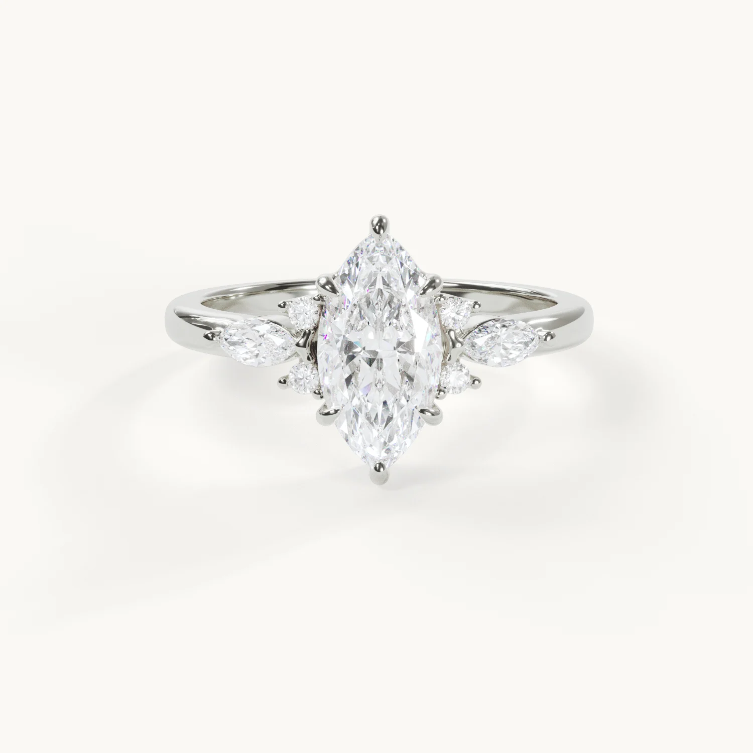 Muse Féerie Marquise Verlobungsring 1 ct Weißgold – Verlobungsring von Velur