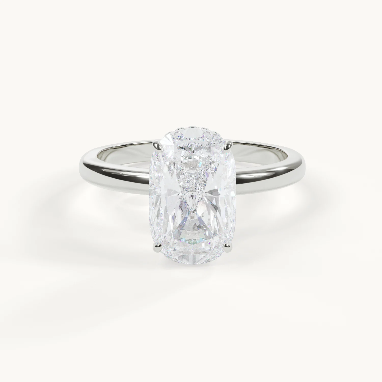Madison Brilliance - Ring mit Elongated Cushion Brilliant Cut - Weißgold / Platin, 3 ct.