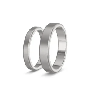 About – Fine-Matte Wedding Bands in 585 White Gold