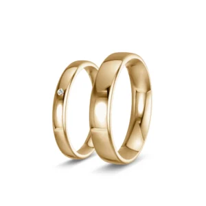 Fidèle – 585 Rosé Wedding Bands with Lab-Grown Diamonds