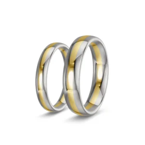 Trinité – Tri-color Wedding Bands in 585 White Gold &amp; Yellow Gold