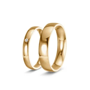 Chaleur – 750 Rosé Wedding Bands with Lab-Grown Diamonds
