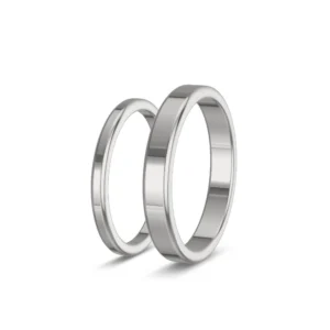 Force – Slim Wedding Bands in 585 White Gold