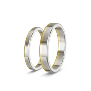Accord – Two-Tone Wedding Bands in 333 Yellow Gold &amp; White Gold