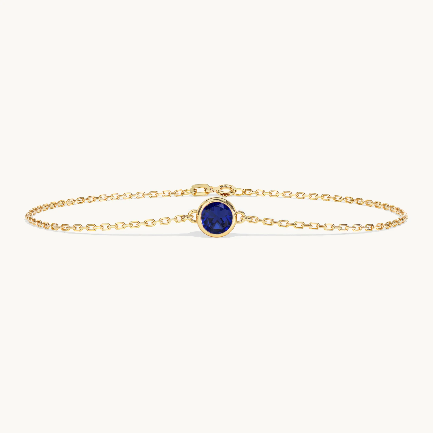 Liora Geburtsstein Armband mit Blauem Saphir in Gelbgold